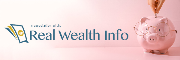 pink piggy bank in association with Real Wealth Info