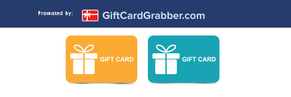 Logo with gift cards promoted by Gift Card Grabber